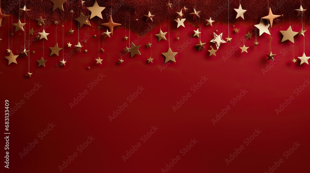 Obraz premium copy space of isolated background with minimal christmas decoration