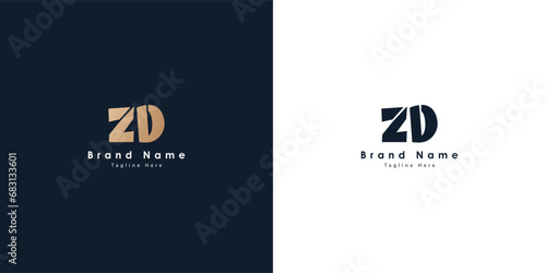 ZD Letters vector logo design