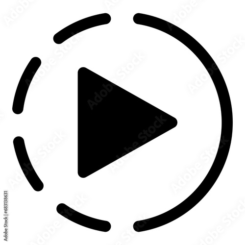 Foto Start play icon for instant activation and multimedia