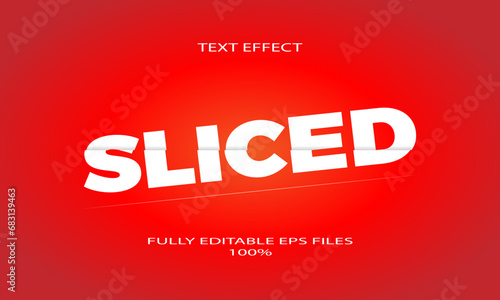 Sliced text effect editable font style © sndffa14