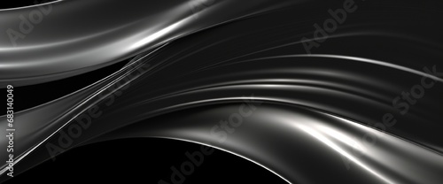 This is a background image in which silver intersecting streamlines are drawn with a brush on a black background