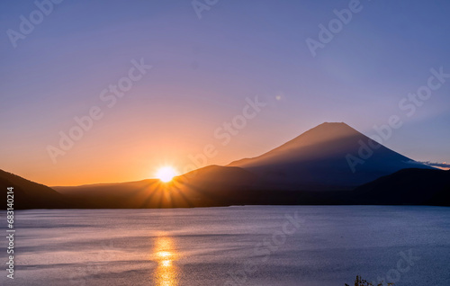 富士山と日の出