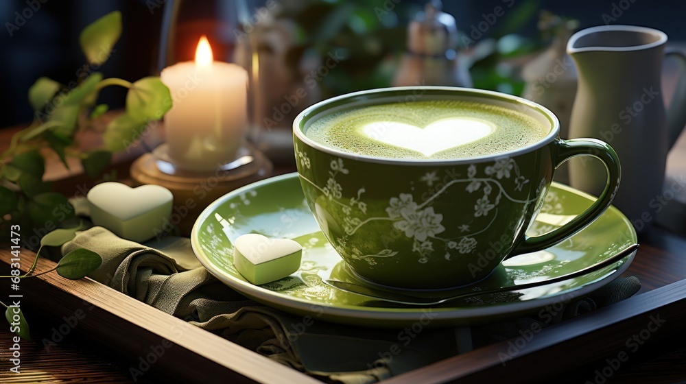 A cup of green nut flavored UHD wallpaper A cup of green nut flavored UHD wallpaper