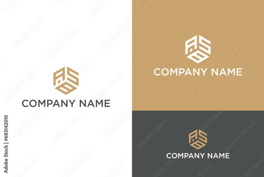 ASB Letter Logo Design Monogram Icon Vector Template ASB Letter Logo Design Monogram Icon Vector Template