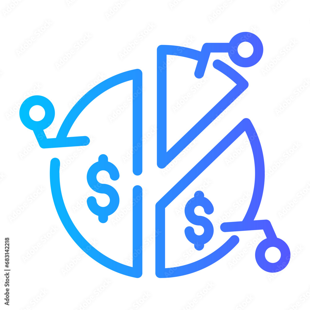 segmentation Line Gradient Icon segmentation Line Gradient Icon
