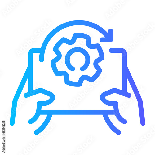 proces Line Gradient Icon