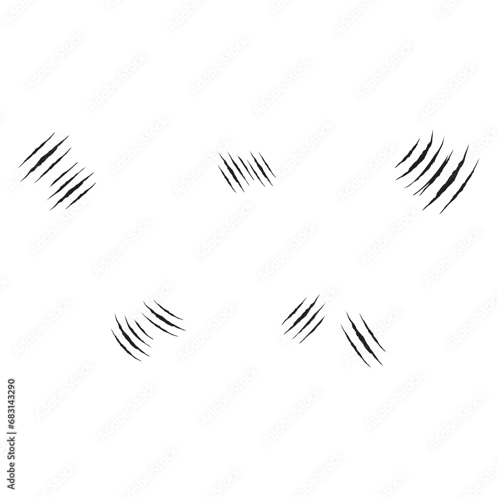 Claws scratches icon isolated on white background, Claw sign vector Illustration Claws scratches icon isolated on white background, Claw sign vector Illustration