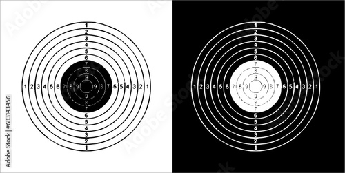 Illustration vector graphics of target shooting icon photo