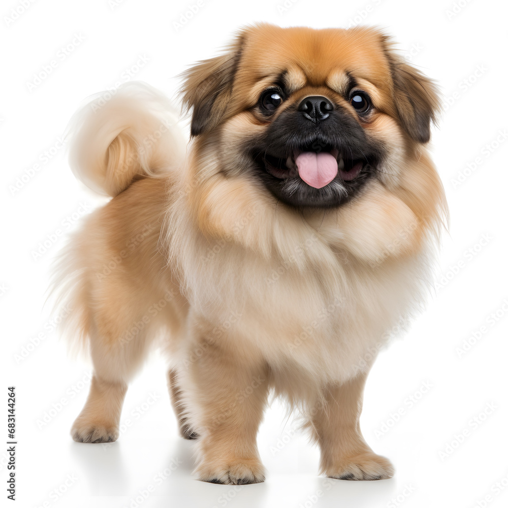 Pekingese, Pekinese Dog Isolated on White Background - Generative AI Pekingese, Pekinese Dog Isolated on White Background - Generative AI