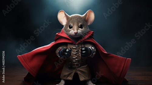 mouse With boxing gloves and Cloak
