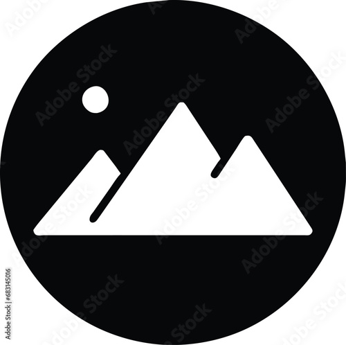 Icon design related to mountain logo symbol.
