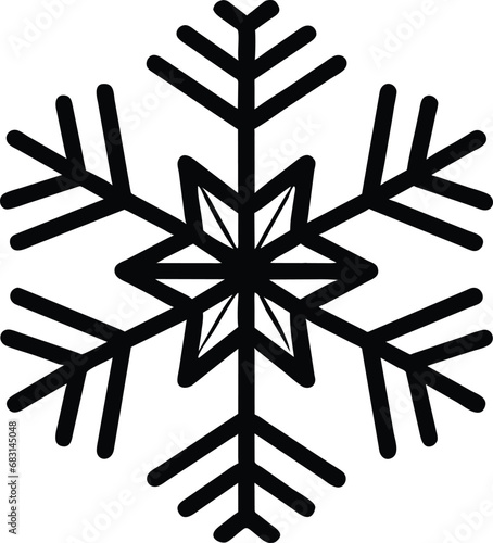 Icon design related to ice crystal symbol.