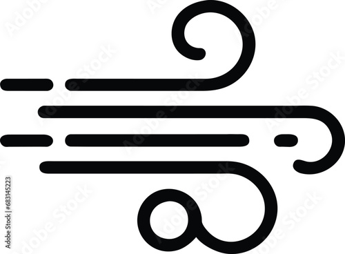 Icon design related to wind force