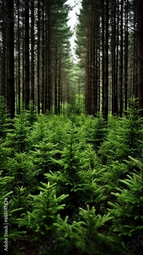 Conifer forest stock UHD wallpaper © Ghulam
