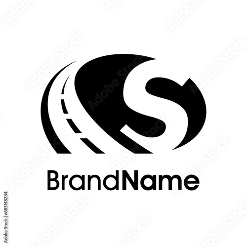 Modern Initial S Road Logo