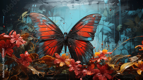 abstract photo of colorful butterfly