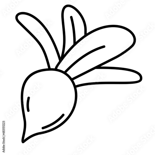 Slika na platnu Radishes Icon