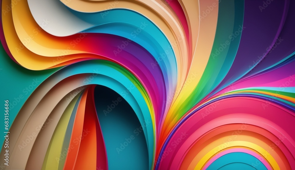 Obraz premium rainbow Abstract Art Design from Generative AI