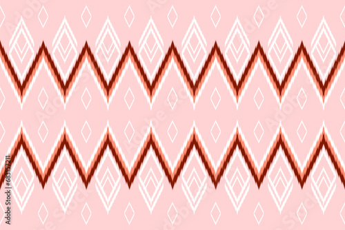 Geometric design fabric pattern, seamless, wallpaper, clothing, carpet, fiber, yarn and shawl. Asian Indian. Abstract background.