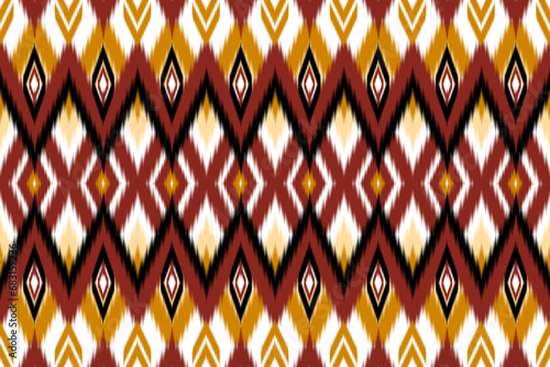 Geometric design fabric pattern, seamless, wallpaper, clothing, carpet, fiber, yarn and shawl. Asian Indian. Abstract background.