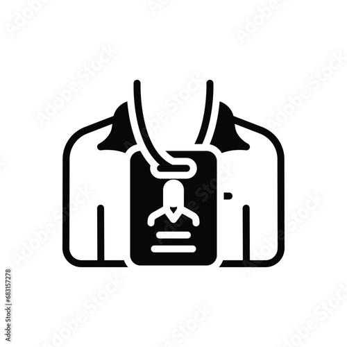 Black solid icon for meeting id 