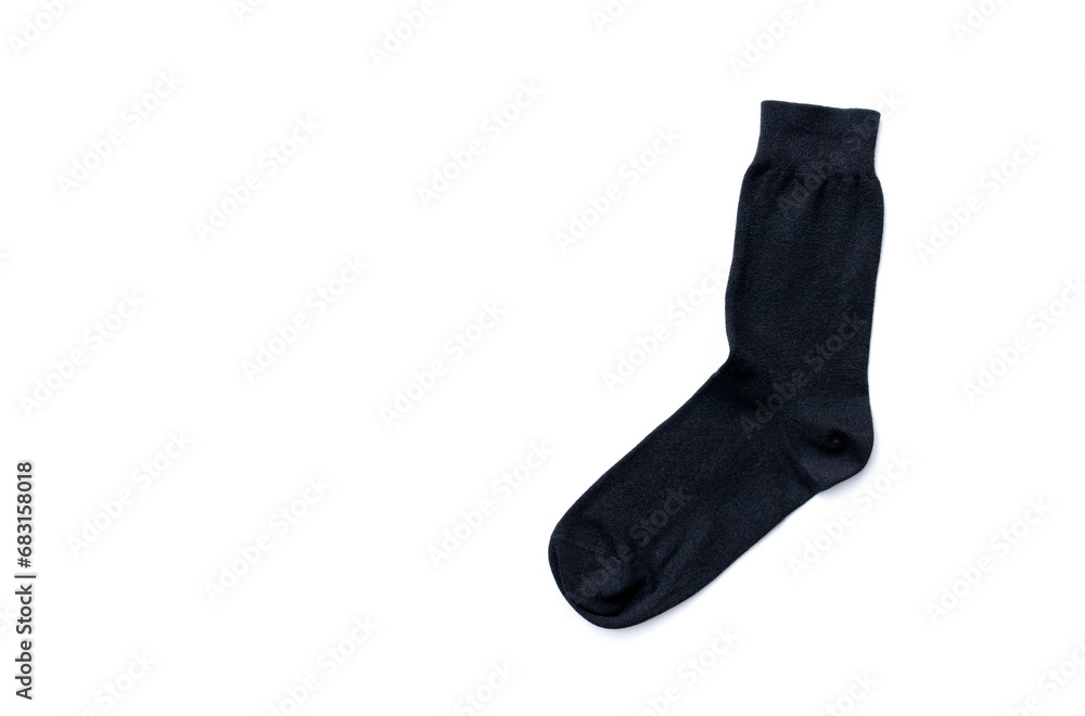 Black sock full of dust isolated on white background. After some edits. Black sock full of dust isolated on white background. After some edits.