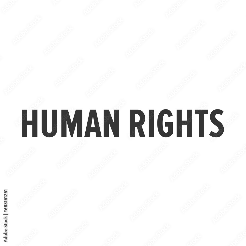 Digital png illustration of human rights text on transparent background Digital png illustration of human rights text on transparent background