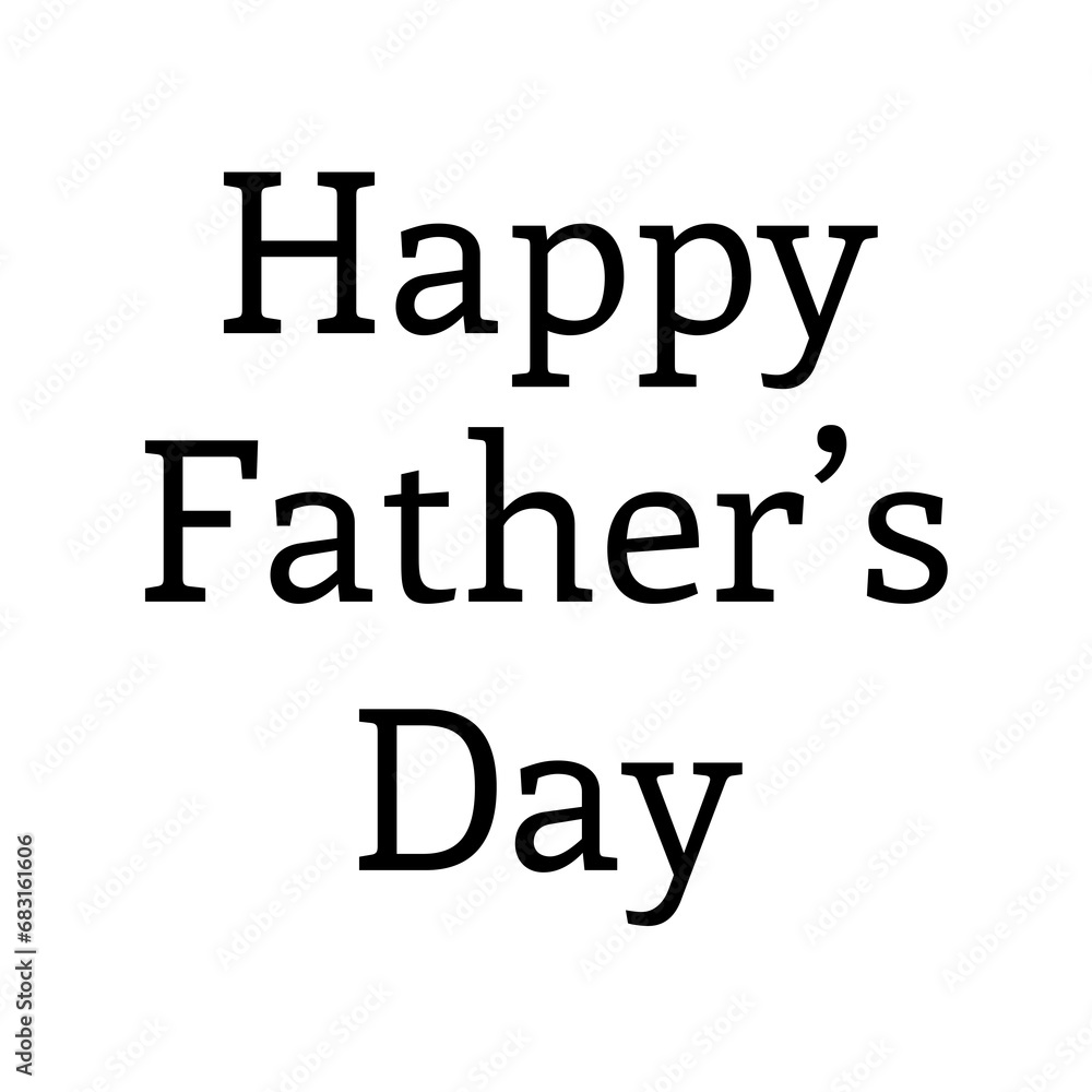 Digital png illustration of happy father's day text on transparent background