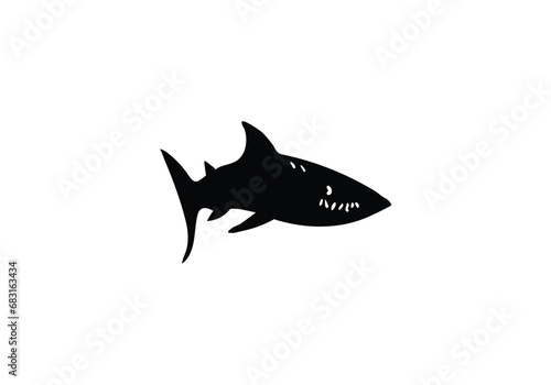 Bull Shark  minimal style design illustration icon