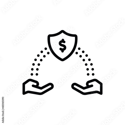 Black line icon for beneficiary 