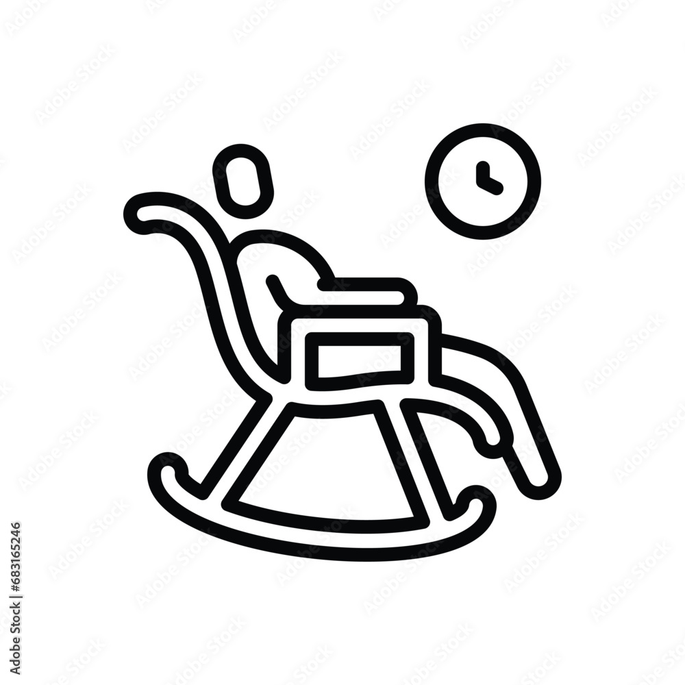 Black line icon for retirement Black line icon for retirement