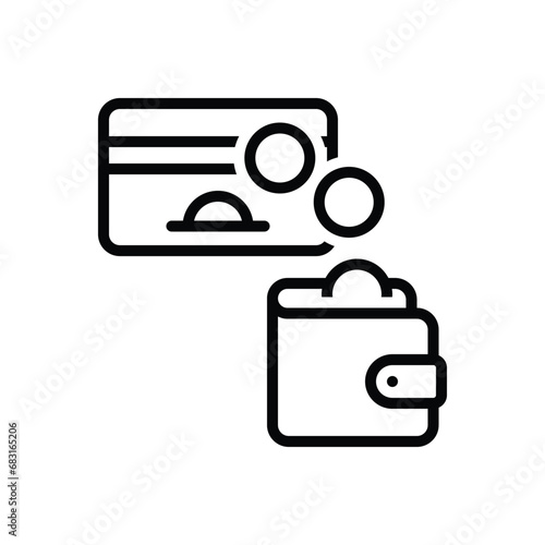 Black line icon for reimbursement 