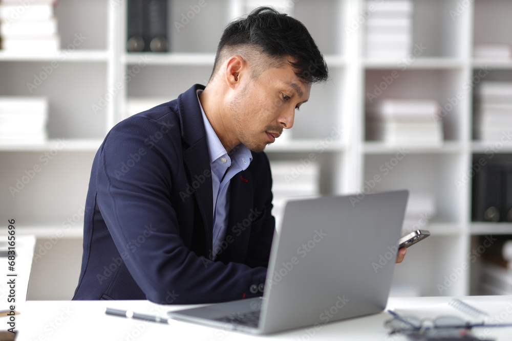 Business people who are serious about their work are stressed. Business people who are serious about their work are stressed.