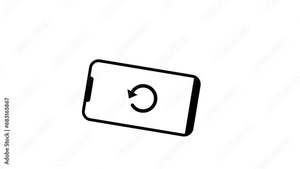 Device rotation sign. Flip the Gadget. Smart phone. Device rotation sign. Flip the Gadget. Smart phone.