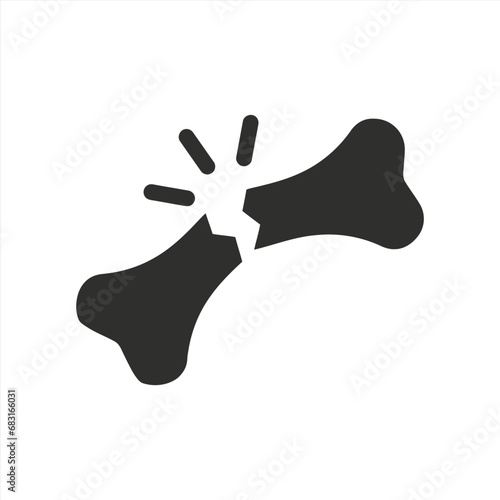 Human broken bone icon