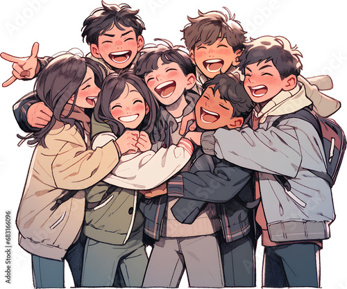 Cartoon of students