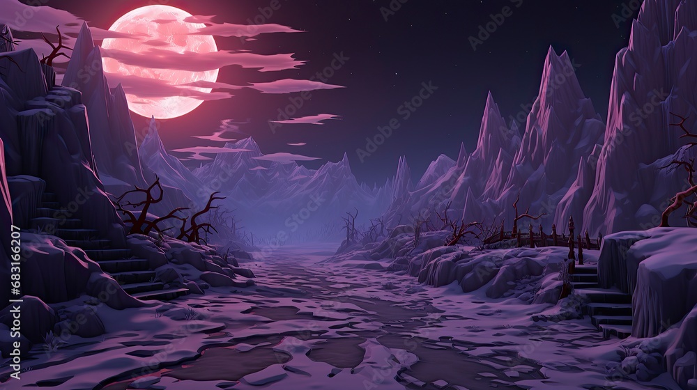Fototapeta premium A_surreal_ice_cave_with_vivid_blue_hues ,Winter Graphics, Winter Graphics image idea, Illustration