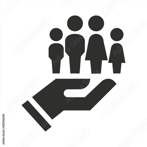 Family Security Protection Vector Icon