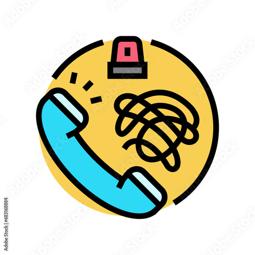 crisis helpline mental health color icon vector. crisis helpline mental health sign. isolated symbol illustration
