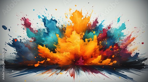 Vibrant Explosion of Colorful Powder