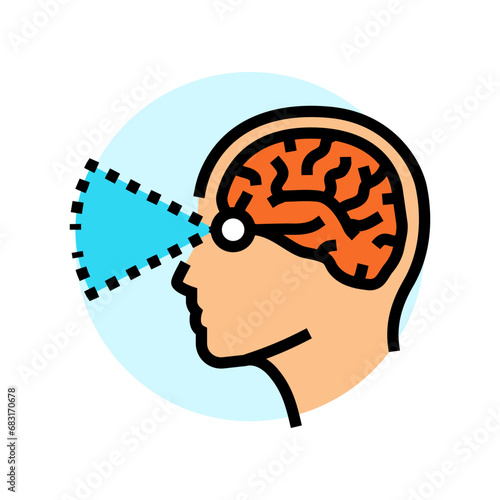 visual perception occupational therapist color icon vector. visual perception occupational therapist sign. isolated symbol illustration