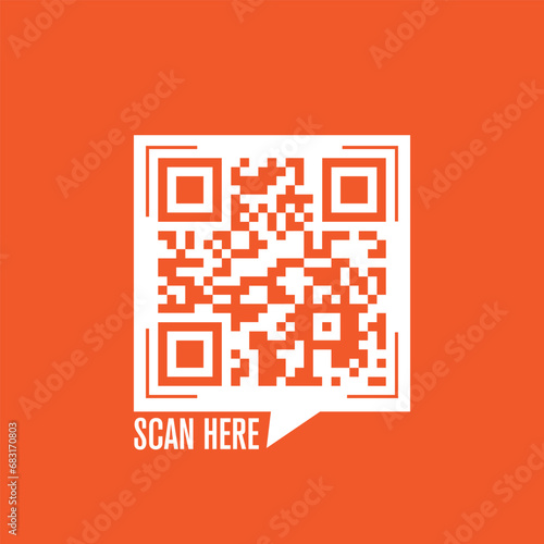 QR code vector in white background