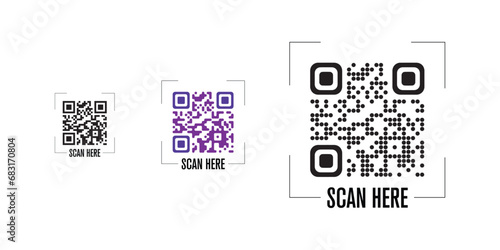 QR code vector in white background