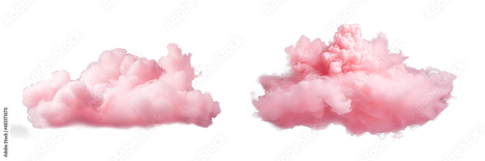Pink cloud isolated on white Pink cloud isolated on white
