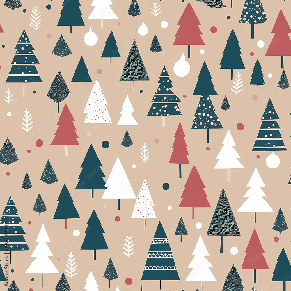 seamless pattern with Christmas trees seamless pattern with Christmas trees