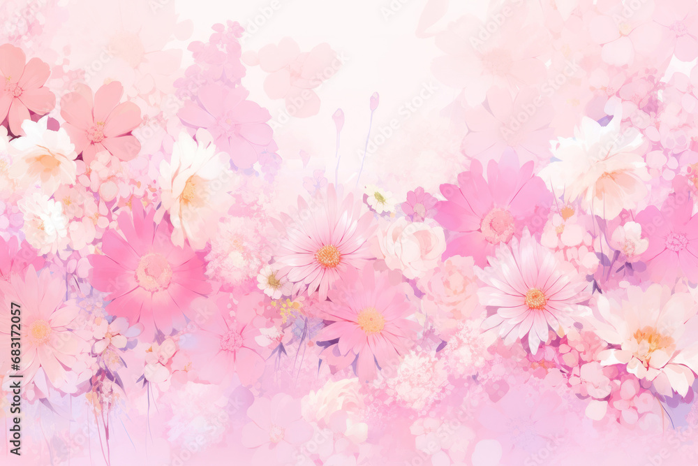 Backdrop of pink floral texture background.