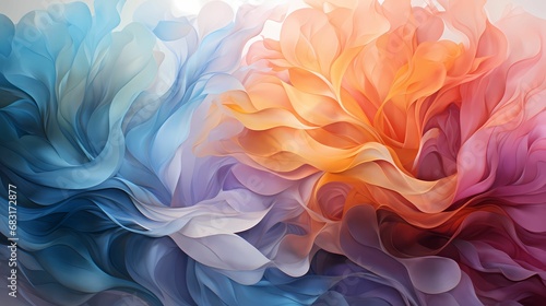 A generative background mimicking the organic flow and vibrant colors of a blooming garden, perfect for spring-themed designs wallpaper Abstract background photo