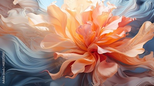 A generative background mimicking the organic flow and vibrant colors of a blooming garden, perfect for spring-themed designs wallpaper Abstract background