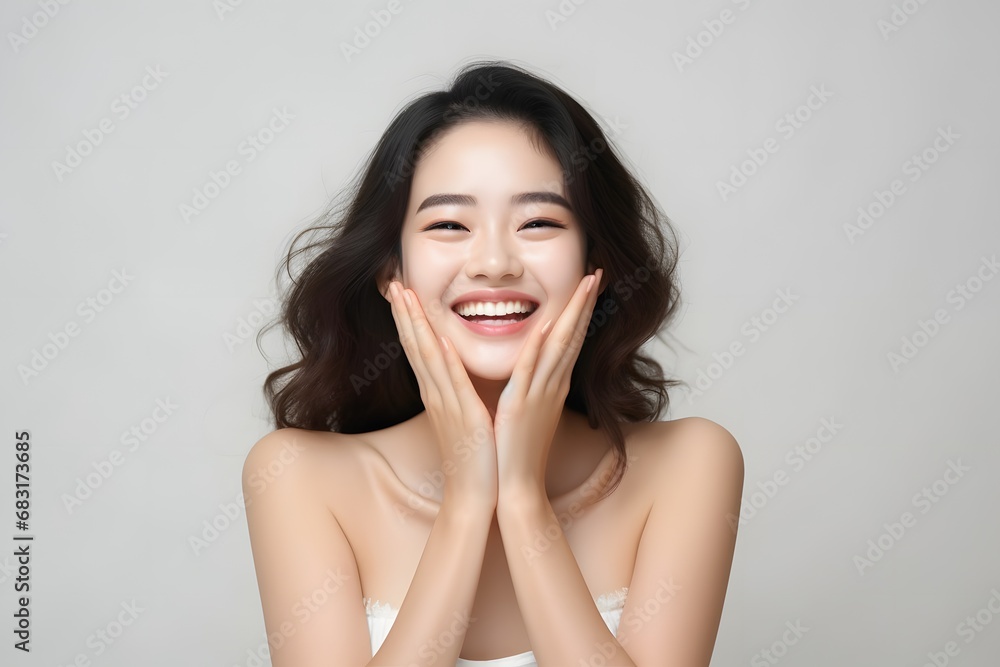 Stressed woman with white towel on head and hands covering face, feeling overwhelmed and anxious. Generative AI Stressed woman with white towel on head and hands covering face, feeling overwhelmed and anxious. Generative AI