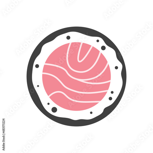 Maki roll logo template vector icon